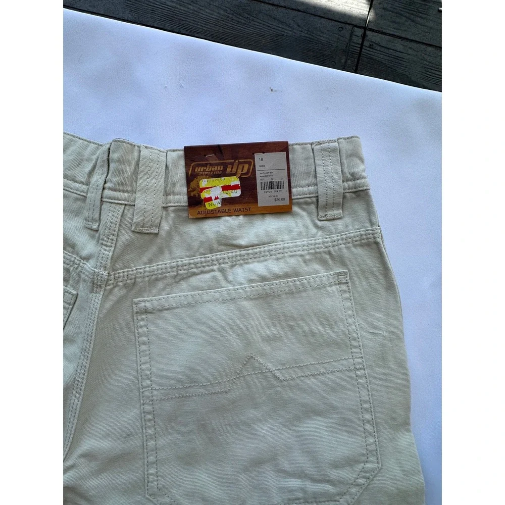 Urban Pipeline Carpenter Shorts Boys 18 Khaki Tan‎ NEW Adjustable Waist Utility